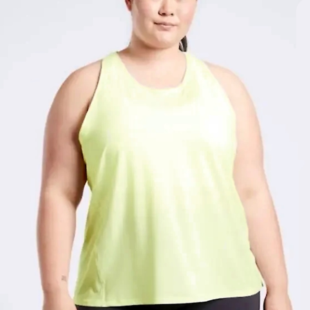 Athleta - Ultimate Train Neon Bright Green Lightweight Athletic Tank - 2X